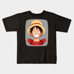 luffy sang pelaut Kids T-Shirt